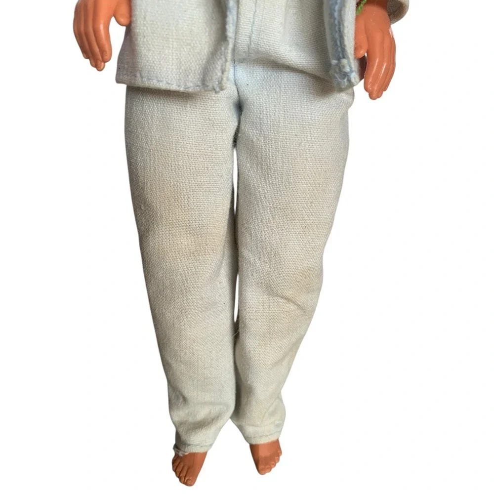 Vintage 1968 Ken Barbie Doll Molded Brown Hair Bendable 3Click Leg Hong Kong D47